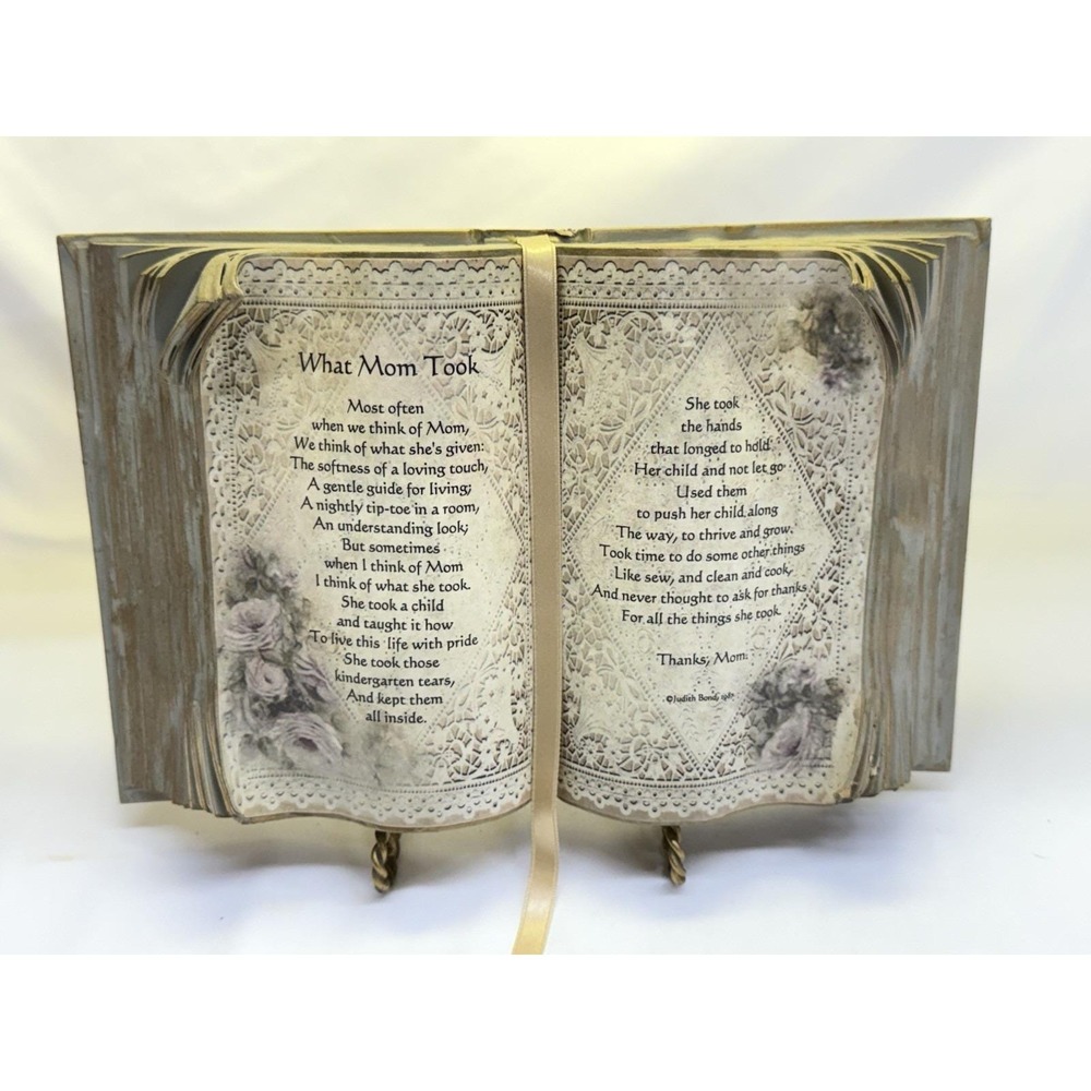 Book of Love "What Mom Took" Music Box Musical "You Light Up My Life" VTG
